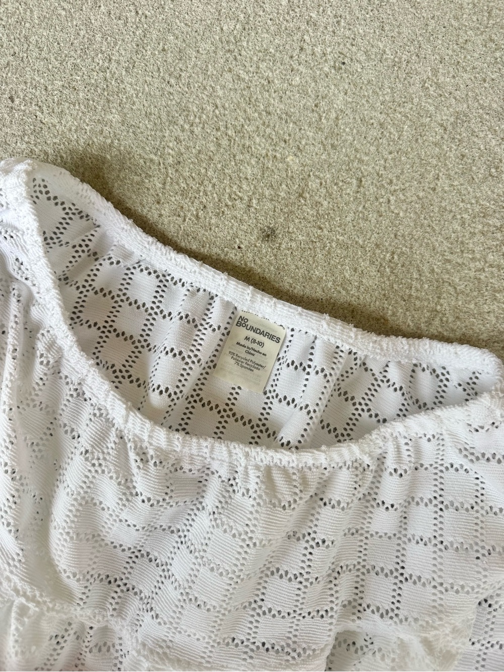 No Boundaries White Eyelet Skirt Cover-Up - Picture 4 of 4